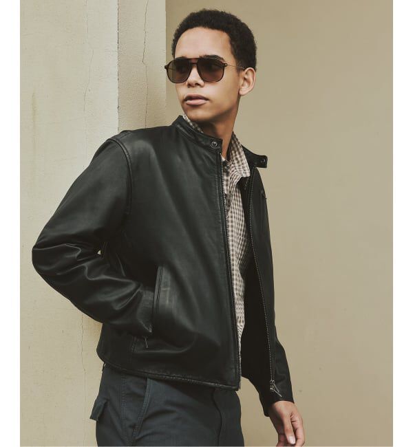 JOURNAL STANDARD「ウォッシュ シープ レザー シングル ライダース」|ライダースジャケット|