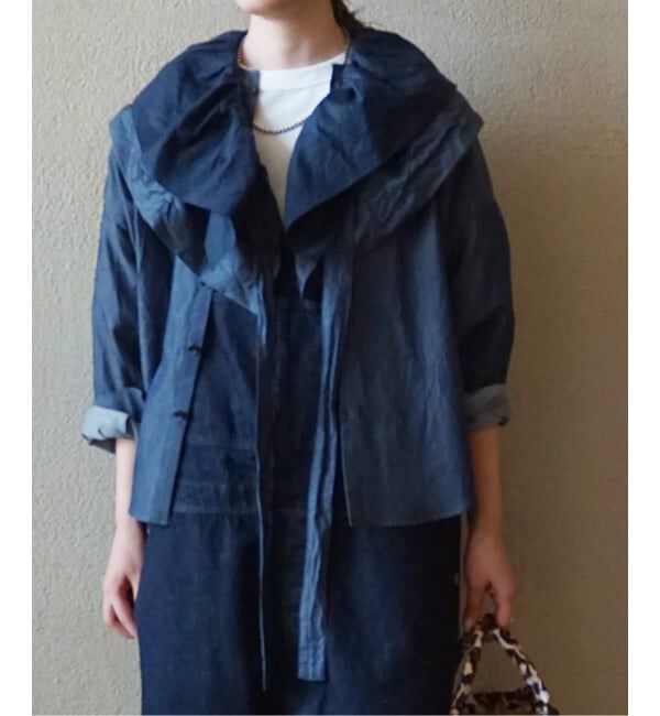 journal standard luxe「Kalina's frill SH」|シャツ・ブラウス|ネイビー