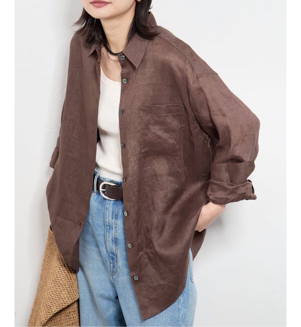 JOURNAL STANDARD「《追加2》ゼフィールリネン2WAYシャツ」|シャツ・ブラウス|