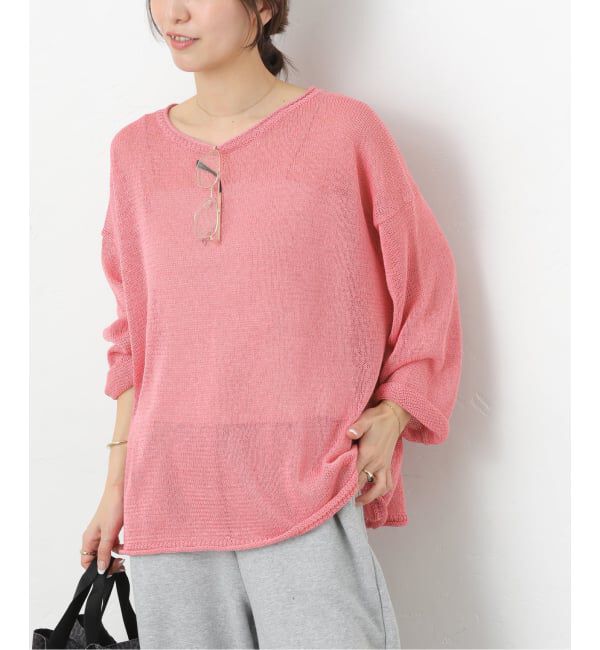 JOURNAL STANDARD relume「《追加 / 新色》PEリネンルーズプルオーバー」|ニット・セーター|ピンク A