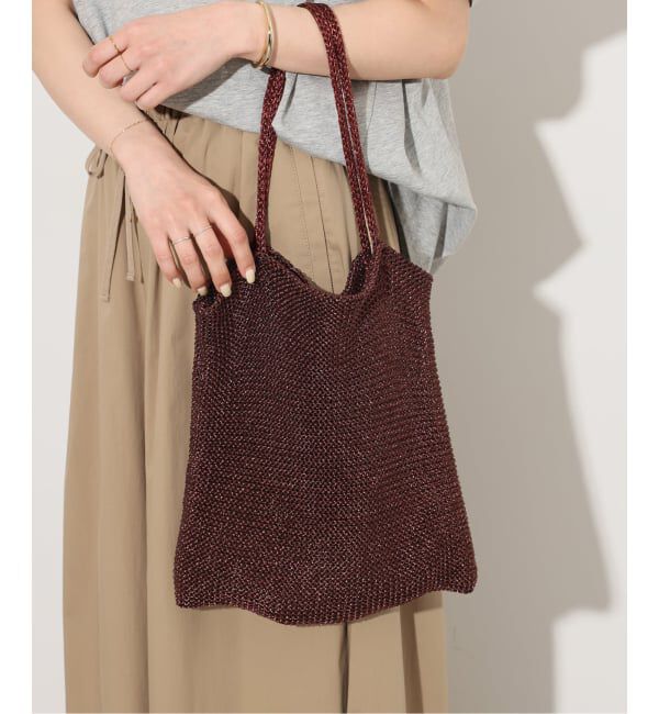 JOURNAL STANDARD relume「《追加予約》RELUME ラメアミトート」|トートバッグ|ボルドー