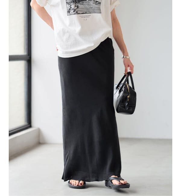 FRAMeWORK「≪追加≫シルキーキュプラバイアススカート」|スカート|