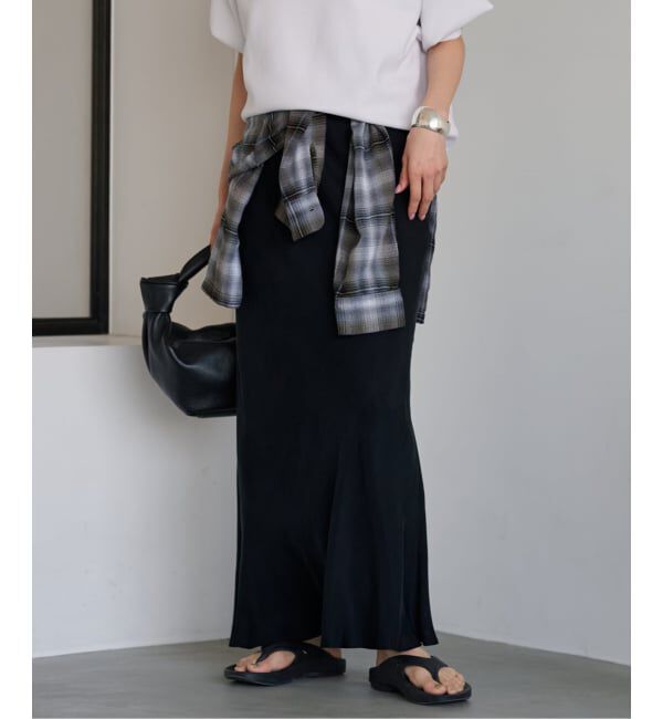 FRAMeWORK「≪追加≫シルキーキュプラバイアススカート」|スカート|