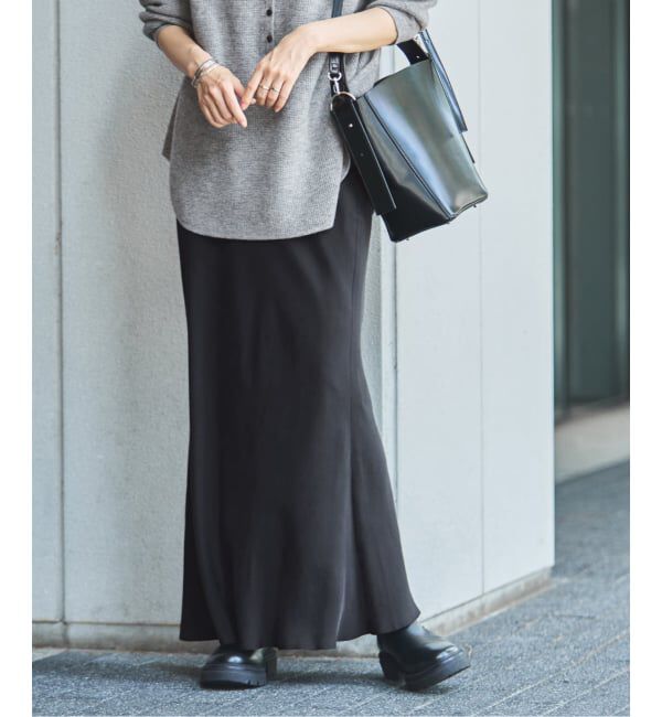 FRAMeWORK「≪追加≫シルキーキュプラバイアススカート 2」|スカート|