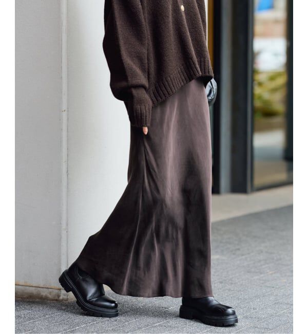 FRAMeWORK「≪追加≫シルキーキュプラバイアススカート 2」|スカート|