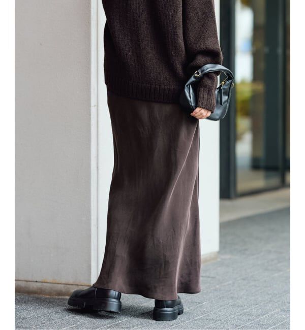 FRAMeWORK「≪追加≫シルキーキュプラバイアススカート 2」|スカート|