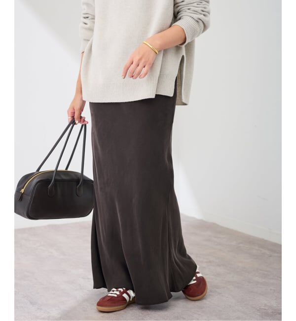 FRAMeWORK「≪追加≫シルキーキュプラバイアススカート 2」|スカート|