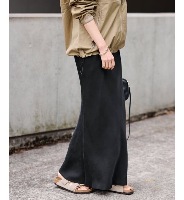 FRAMeWORK「≪追加≫シルキーキュプラバイアススカート 2」|スカート|