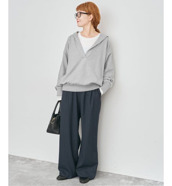 Spick and Span「コットンカシミヤフードニットプルオーバー」|ニット・セーター|