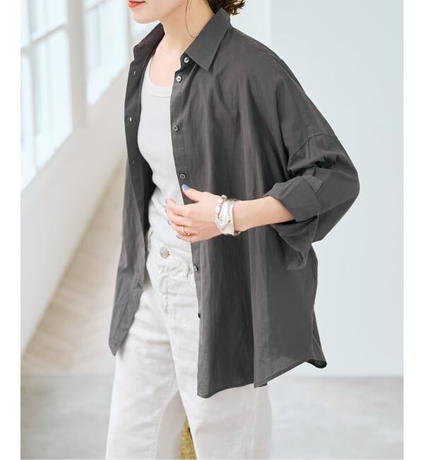 Spick and Span「《新色有り / 追加》ガーメントダイカシュクールシャツ」|シャツ・ブラウス|