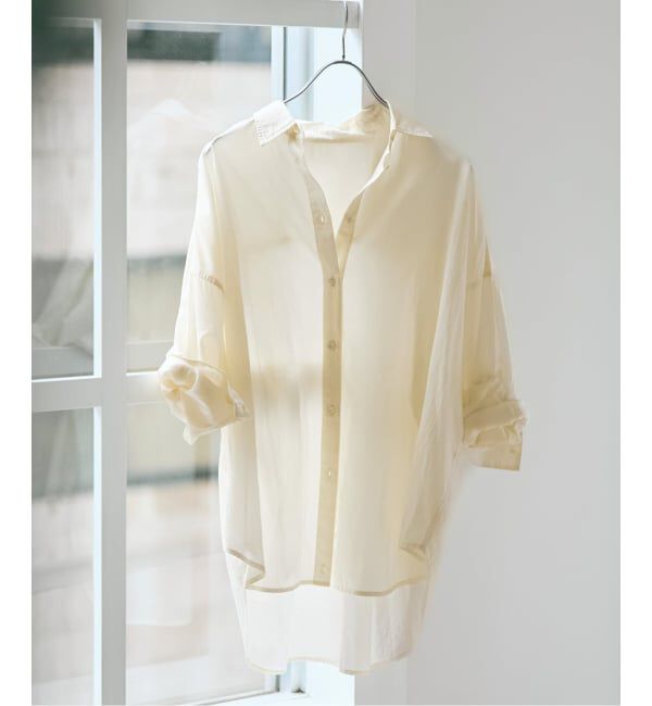 Spick and Span「《新色有り / 追加》ガーメントダイカシュクールシャツ」|シャツ・ブラウス|