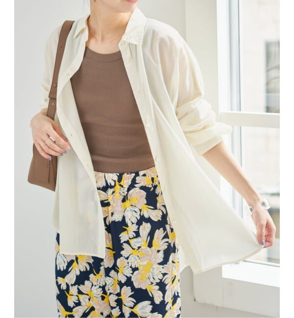 Spick and Span「《新色有り / 追加》ガーメントダイカシュクールシャツ」|シャツ・ブラウス|