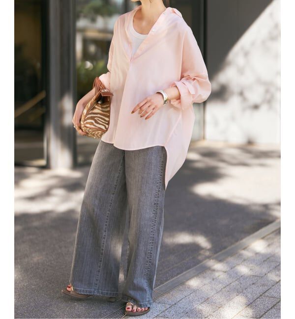 Spick and Span「《新色有り / 追加》ガーメントダイカシュクールシャツ」|シャツ・ブラウス|