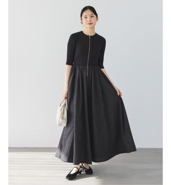 NOBLE「フロントジップドッキングワンピース」|ワンピース|