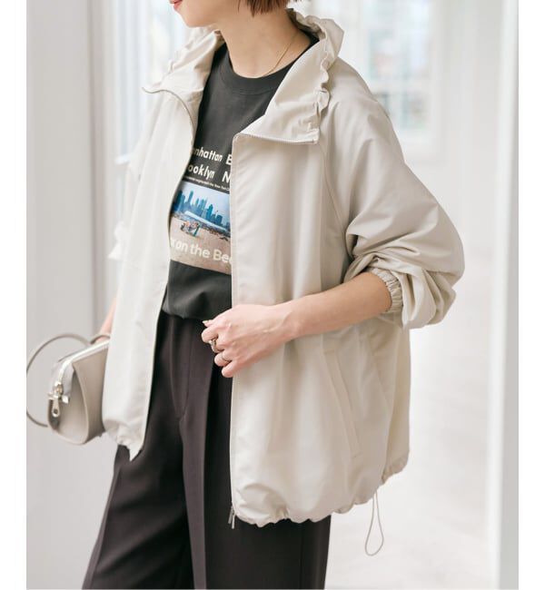 Spick and Span「シルキータフタスタンドカラーブルゾン」|その他|ナチュラル