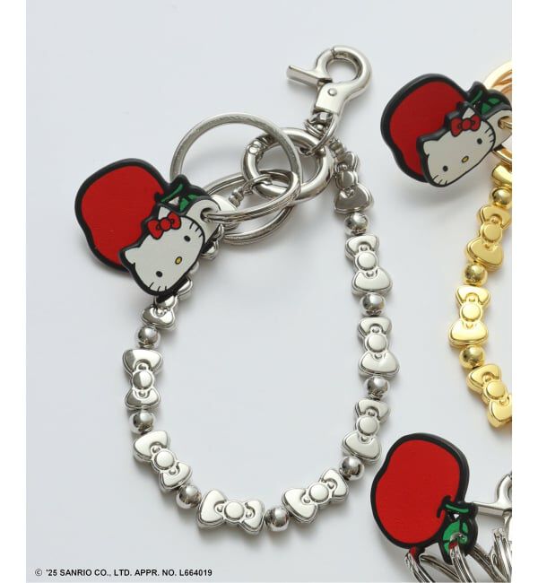 Spick and Span「《追加》HELLO KITTY S&S HASHIBAMI リボンビーズハンドストラップ」|その他|シルバー