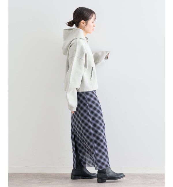 U by SPICK&SPAN「シアーチェックタイトスカート」|スカート|