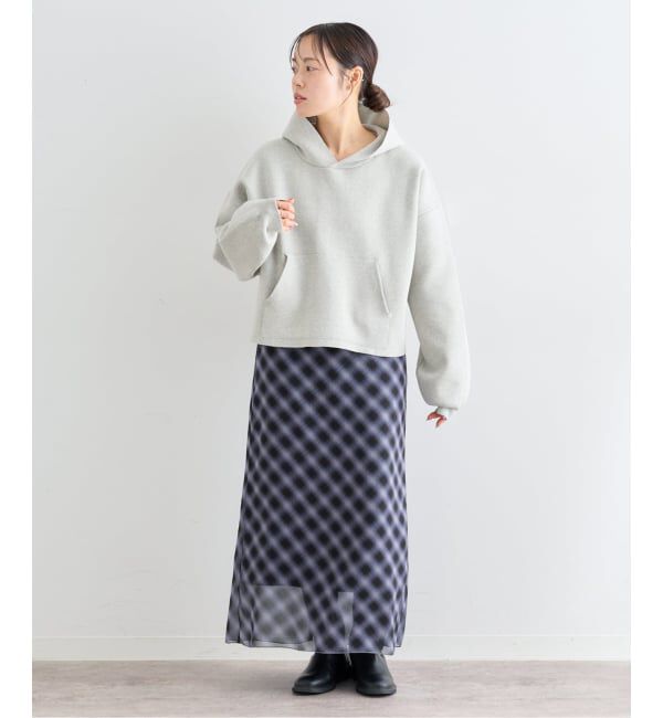 U by SPICK&SPAN「シアーチェックタイトスカート」|スカート|