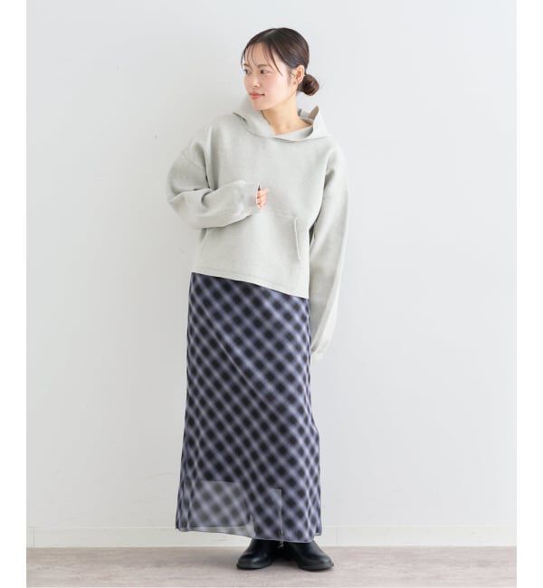 U by SPICK&SPAN「シアーチェックタイトスカート」|スカート|