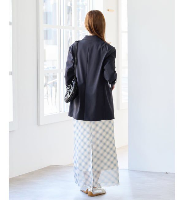 U by SPICK&SPAN「シアーチェックタイトスカート」|スカート|