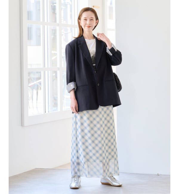 U by SPICK&SPAN「シアーチェックタイトスカート」|スカート|