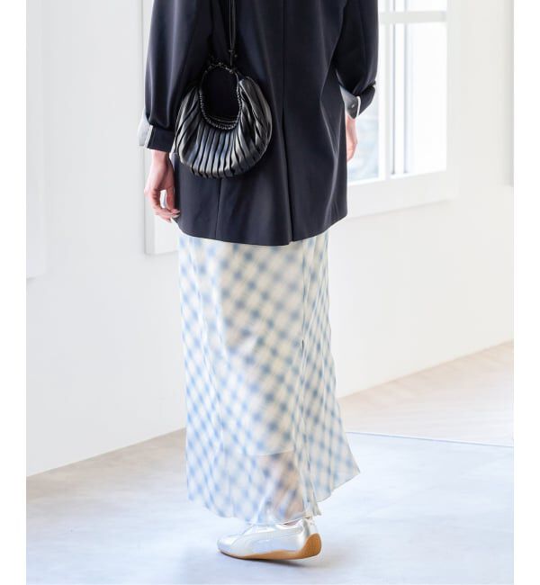 U by SPICK&SPAN「シアーチェックタイトスカート」|スカート|