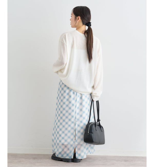 U by SPICK&SPAN「シアーチェックタイトスカート」|スカート|