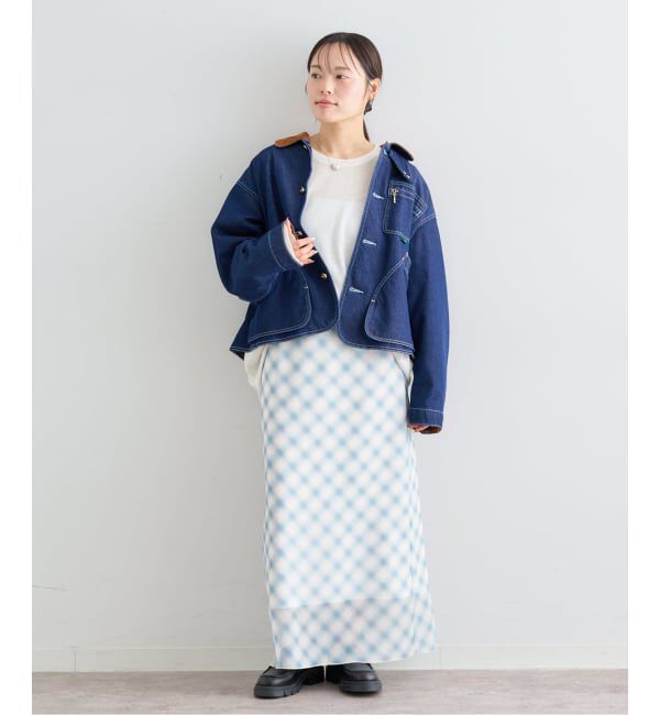 U by SPICK&SPAN「シアーチェックタイトスカート」|スカート|