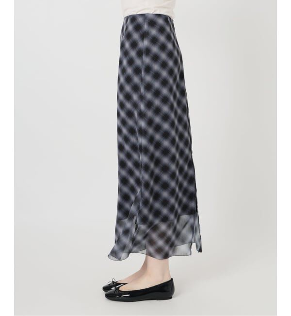 U by SPICK&SPAN「シアーチェックタイトスカート」|スカート|