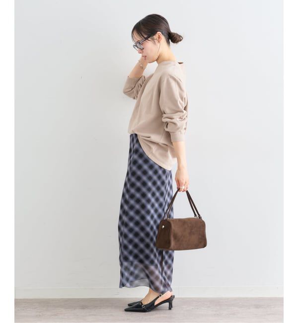 U by SPICK&SPAN「シアーチェックタイトスカート」|スカート|