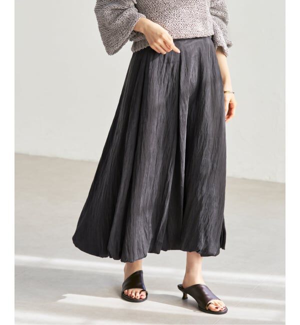 NOBLE「ピーチブライトバルーンスカート」|スカート|ブラック