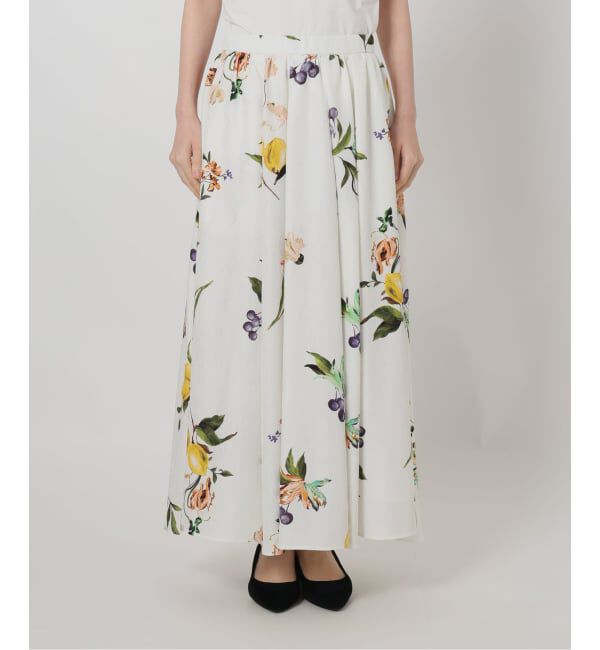  「《追加》【洗える】ボタニカルプリントスカート」|スカート|