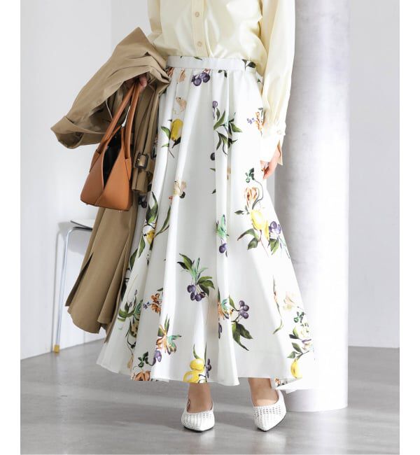  「《追加》【洗える】ボタニカルプリントスカート」|スカート|