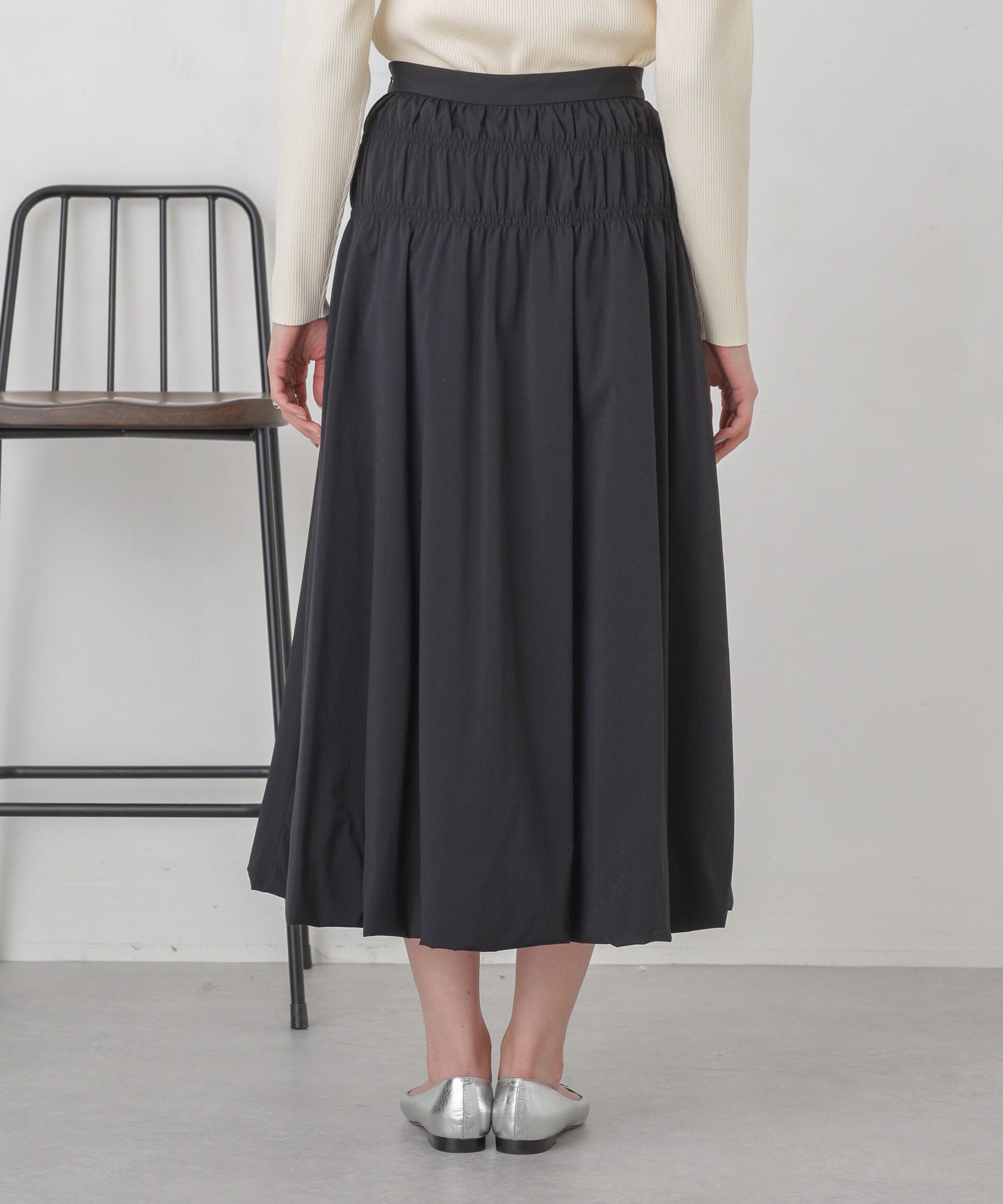 nano･universe「シャーリングギャザーバルーンスカート」|スカート|