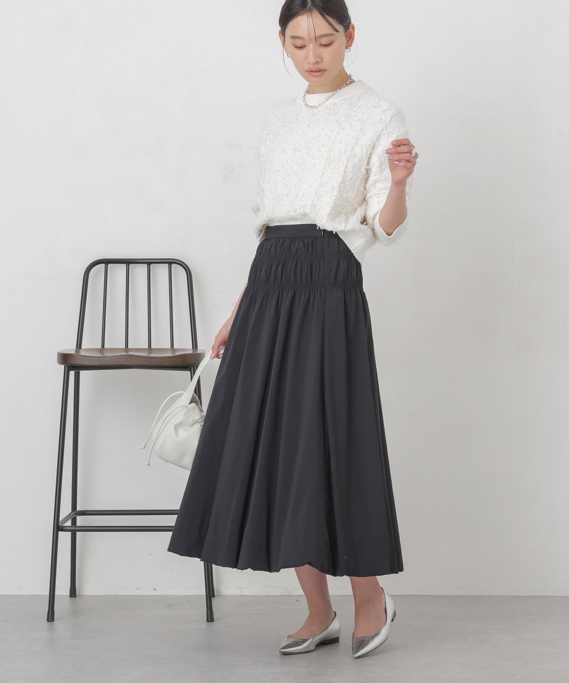 nano･universe「シャーリングギャザーバルーンスカート」|スカート|