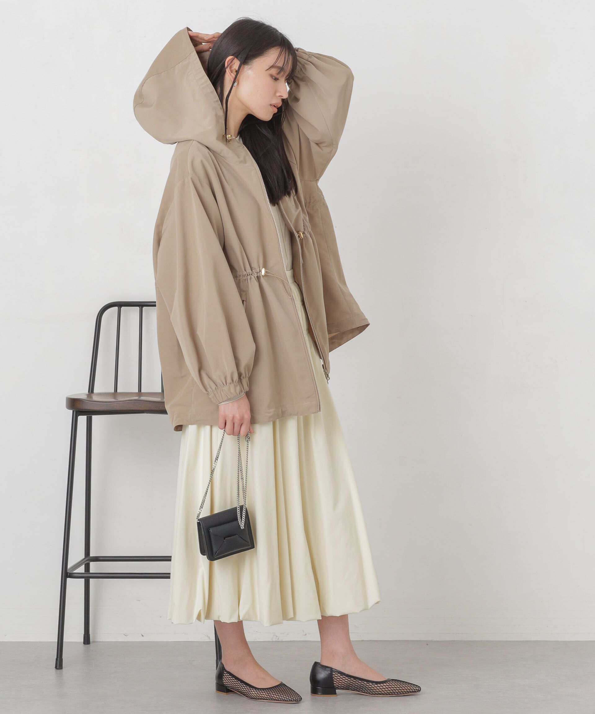 nano･universe「シャーリングギャザーバルーンスカート」|スカート|