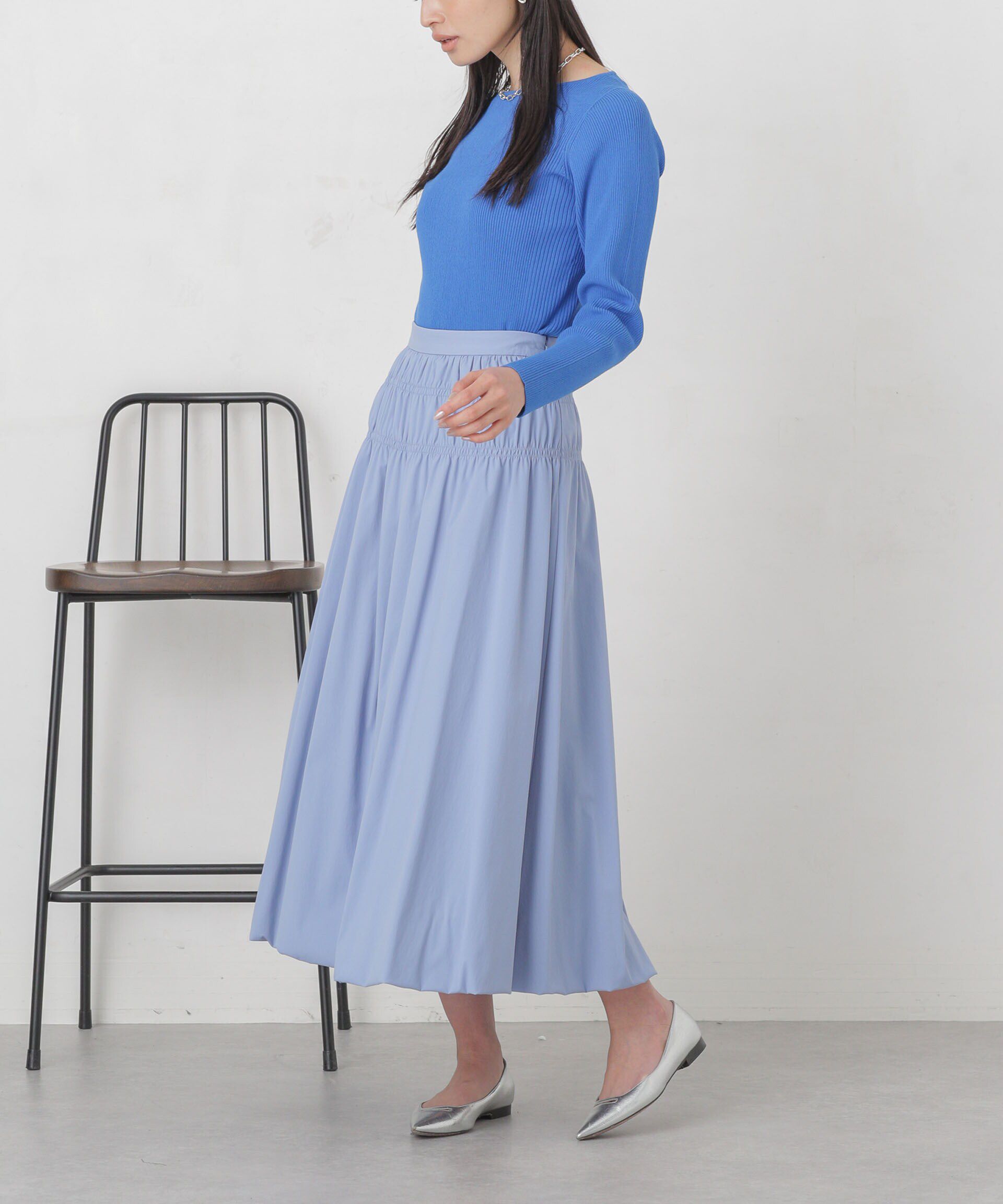 nano･universe「シャーリングギャザーバルーンスカート」|スカート|