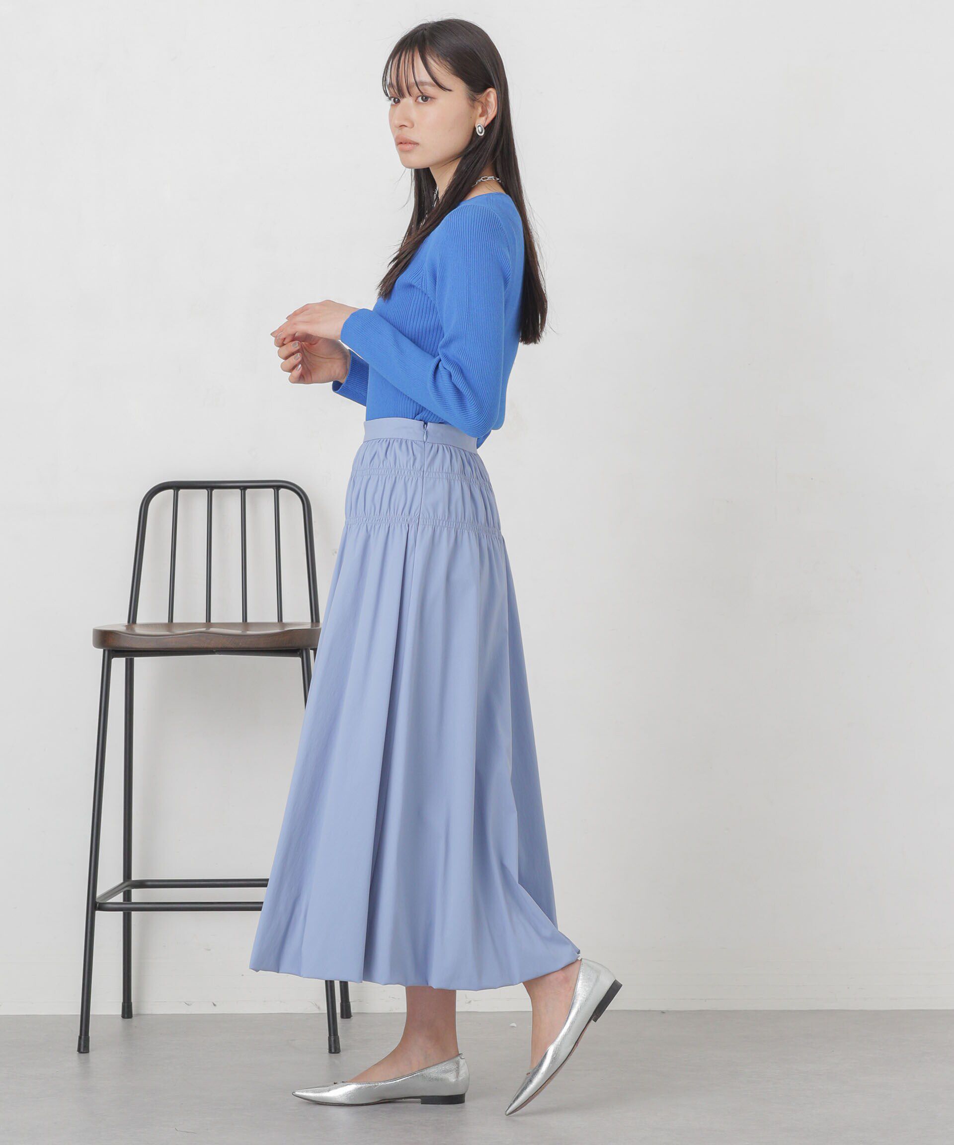 nano･universe「シャーリングギャザーバルーンスカート」|スカート|