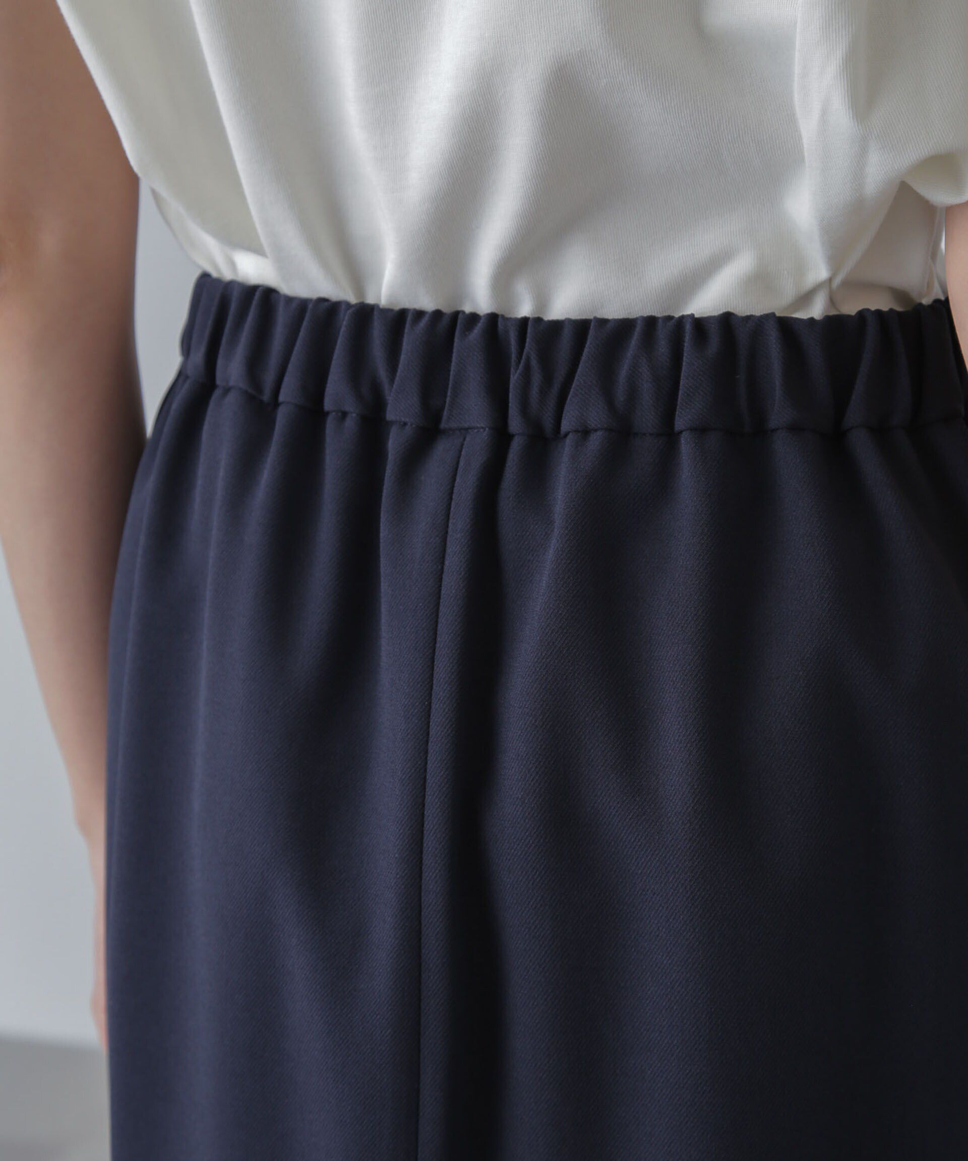 nano･universe「多機能素材サイドベルトストラップ風スカート(セットアップ可）」|スカート|