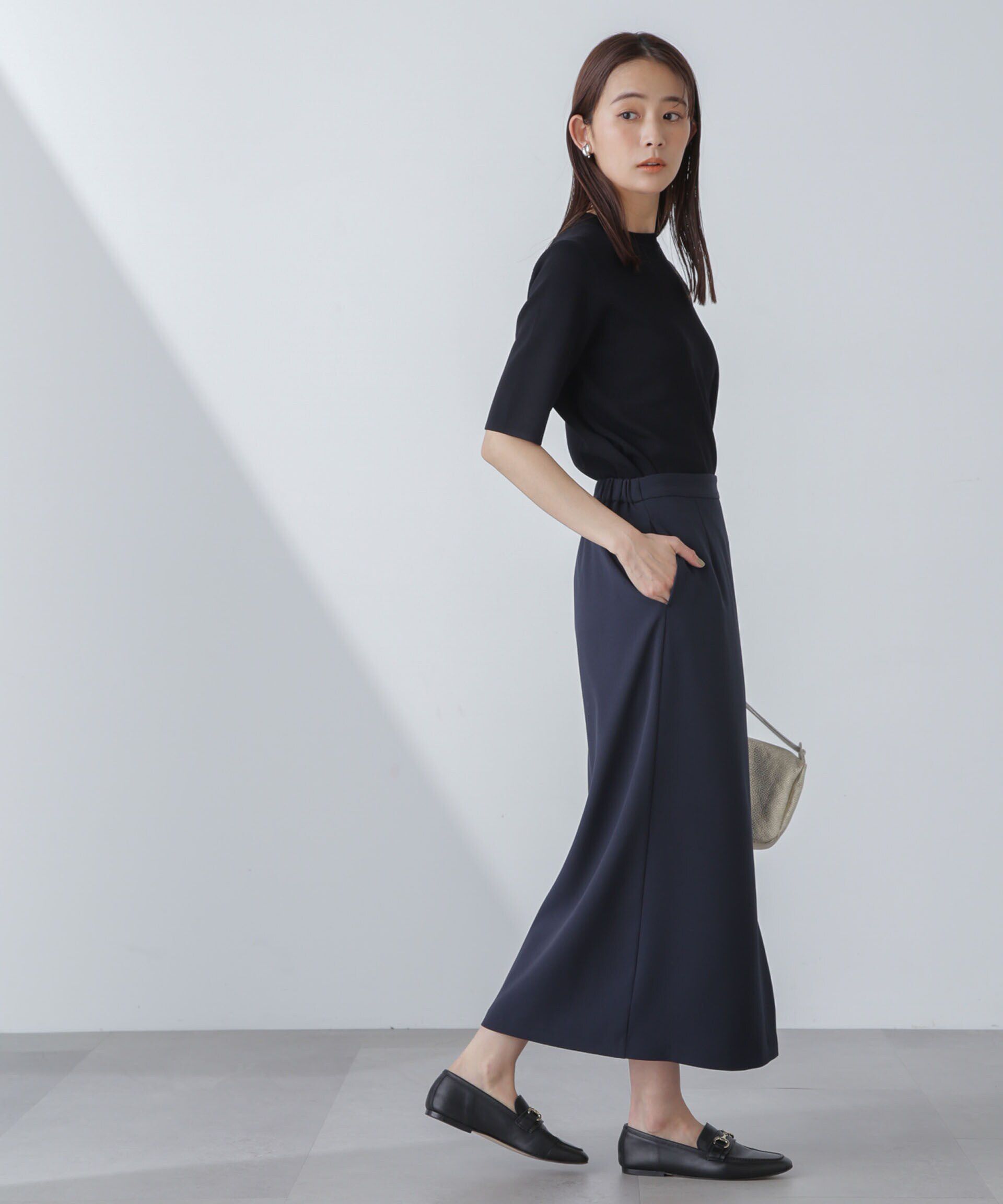 nano･universe「多機能素材サイドベルトストラップ風スカート(セットアップ可）」|スカート|