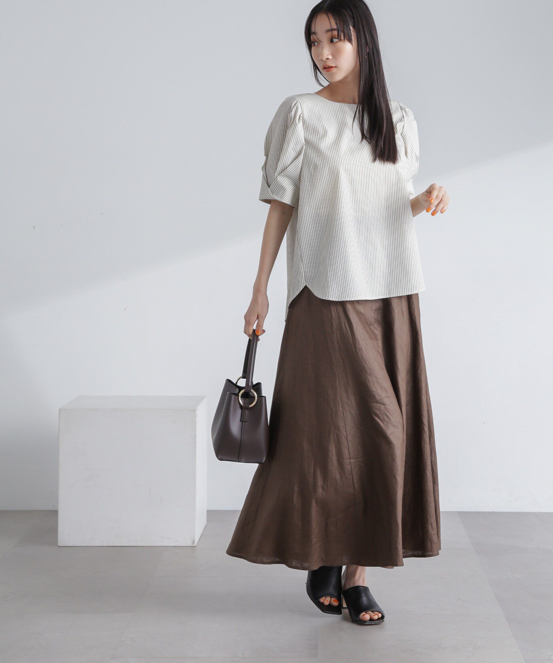 nano･universe「変形スリーブプルオーバーブラウス」|シャツ・ブラウス|