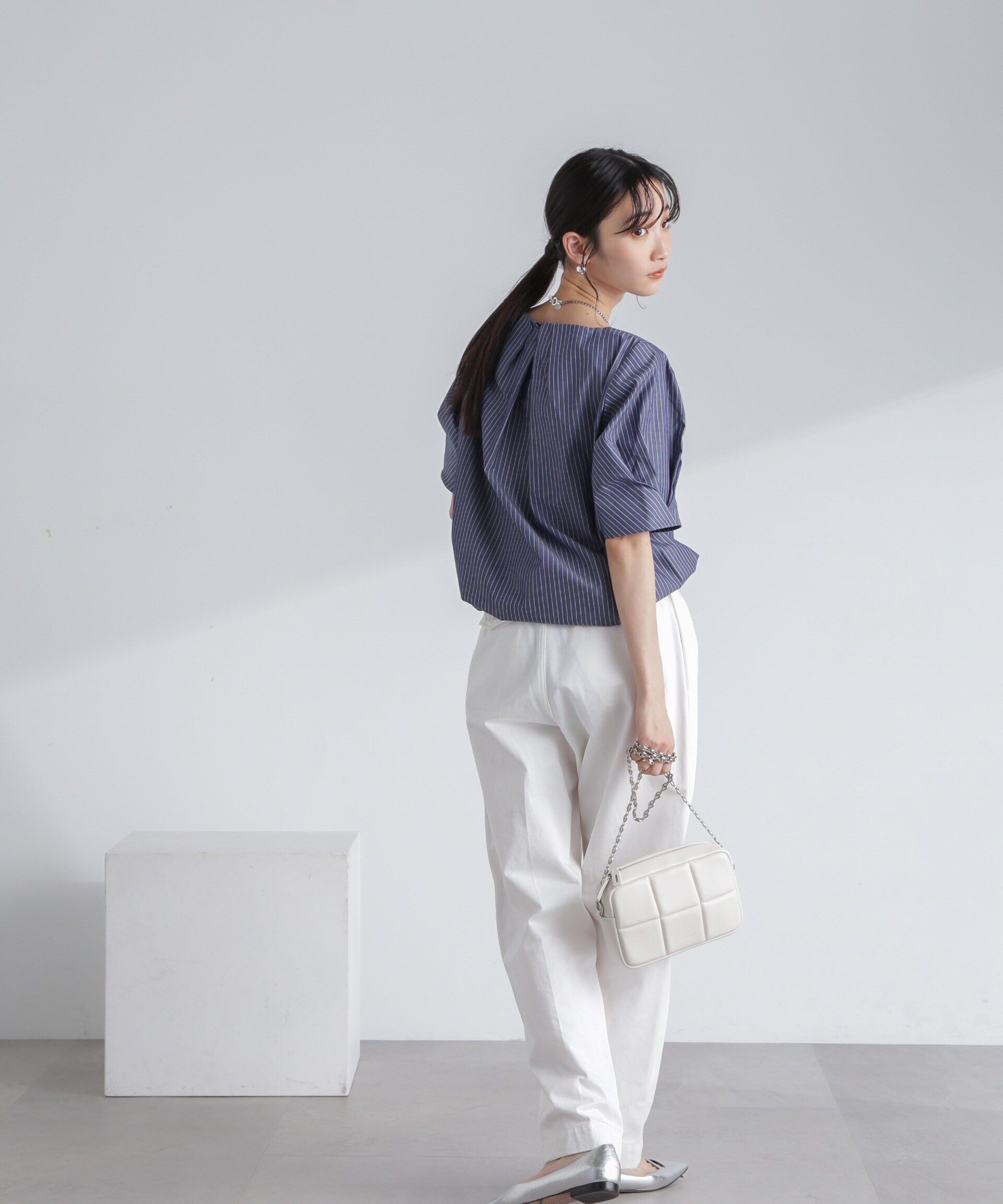 nano･universe「変形スリーブプルオーバーブラウス」|シャツ・ブラウス|