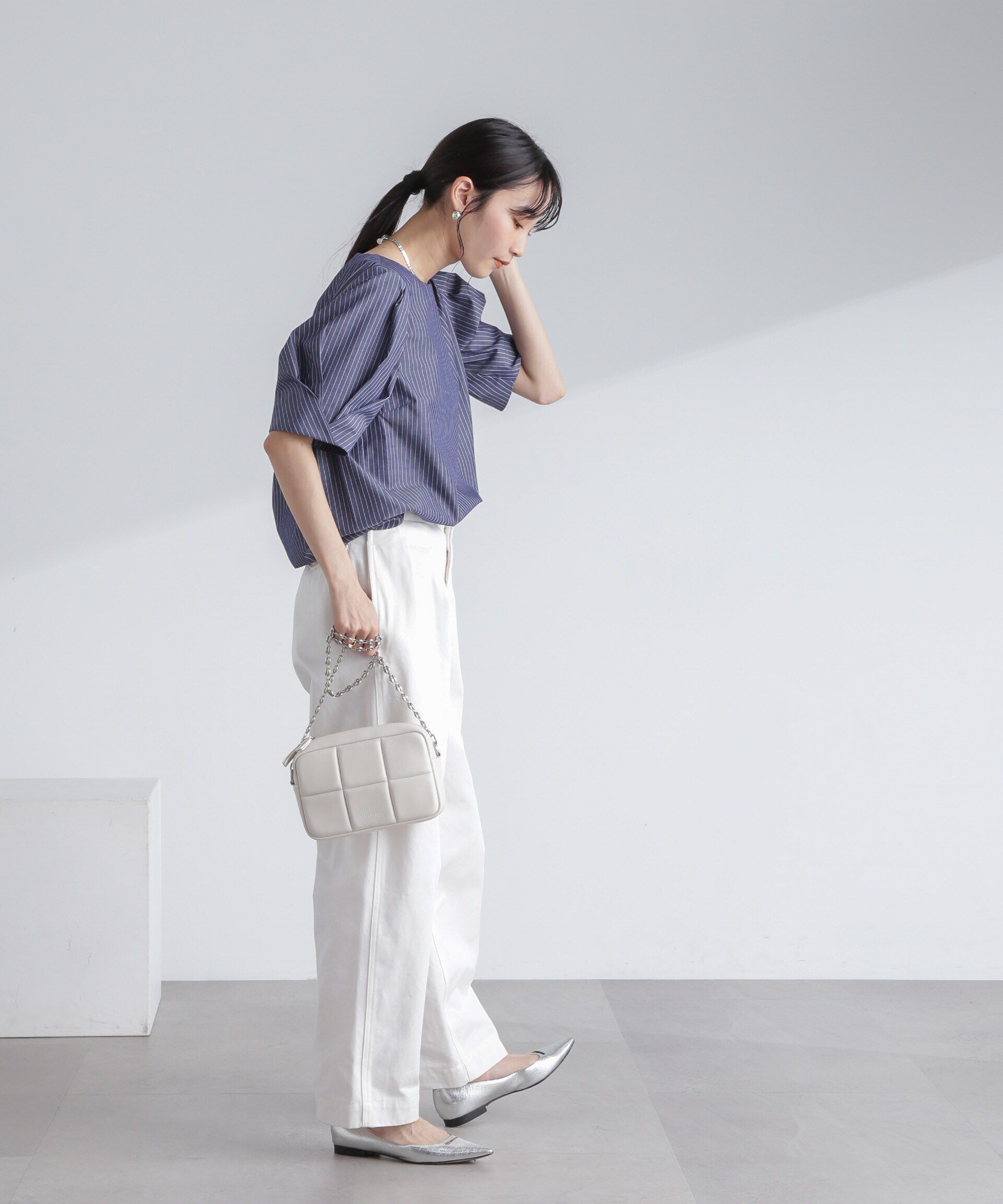 nano･universe「変形スリーブプルオーバーブラウス」|シャツ・ブラウス|