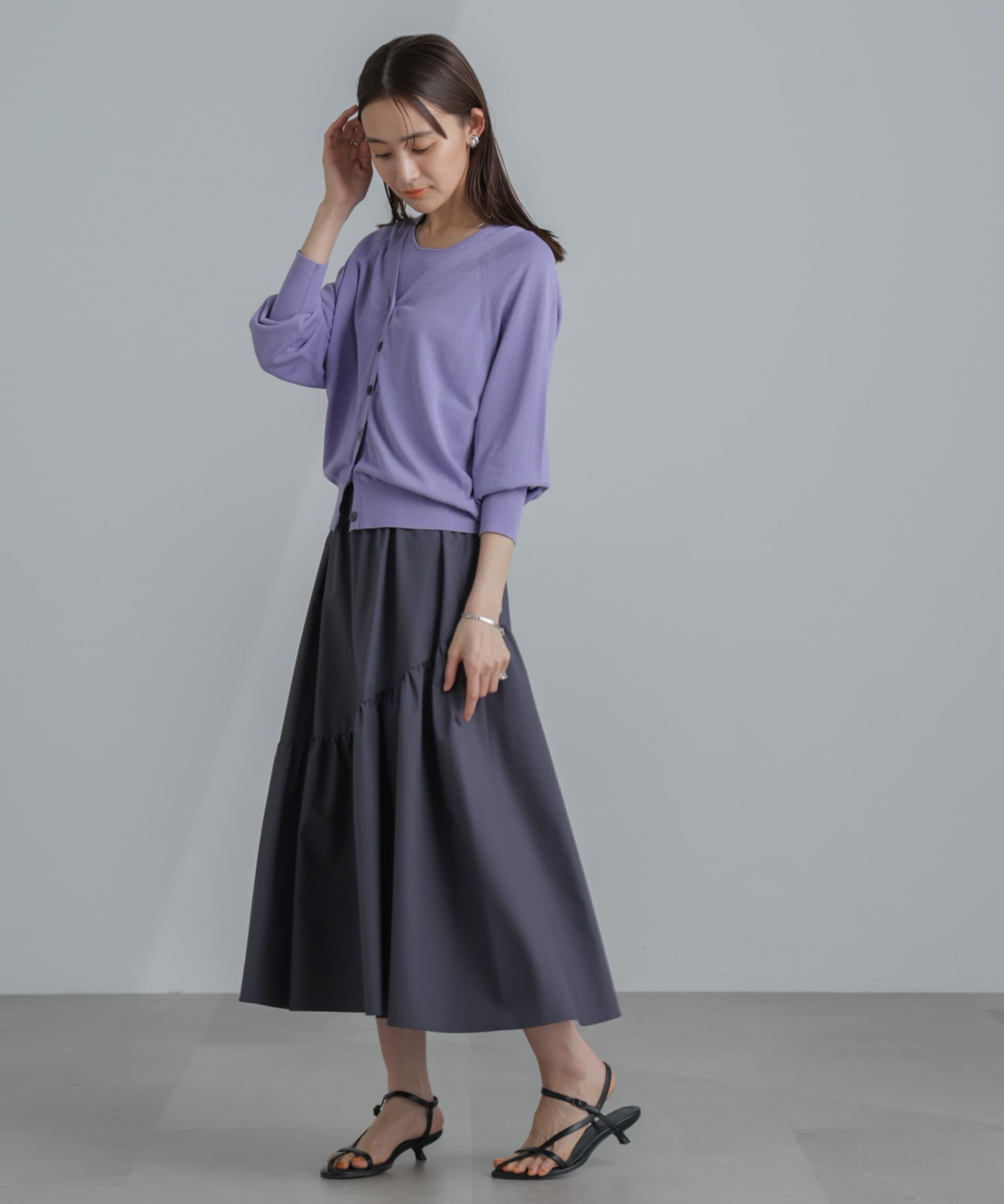 nano･universe「<撥水機能><ウォッシャブル>MINOTECH(R) アシメティアードギャザースカート」|スカート|