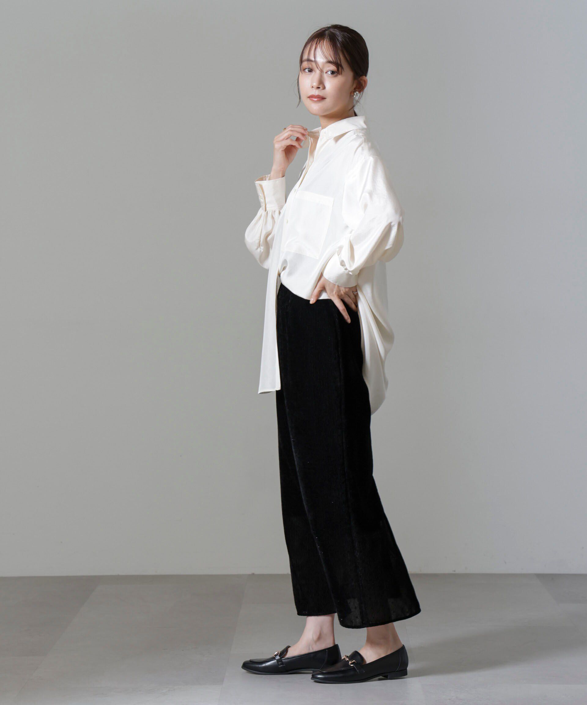 nano･universe「ストライプベロアIラインスカート」|スカート|