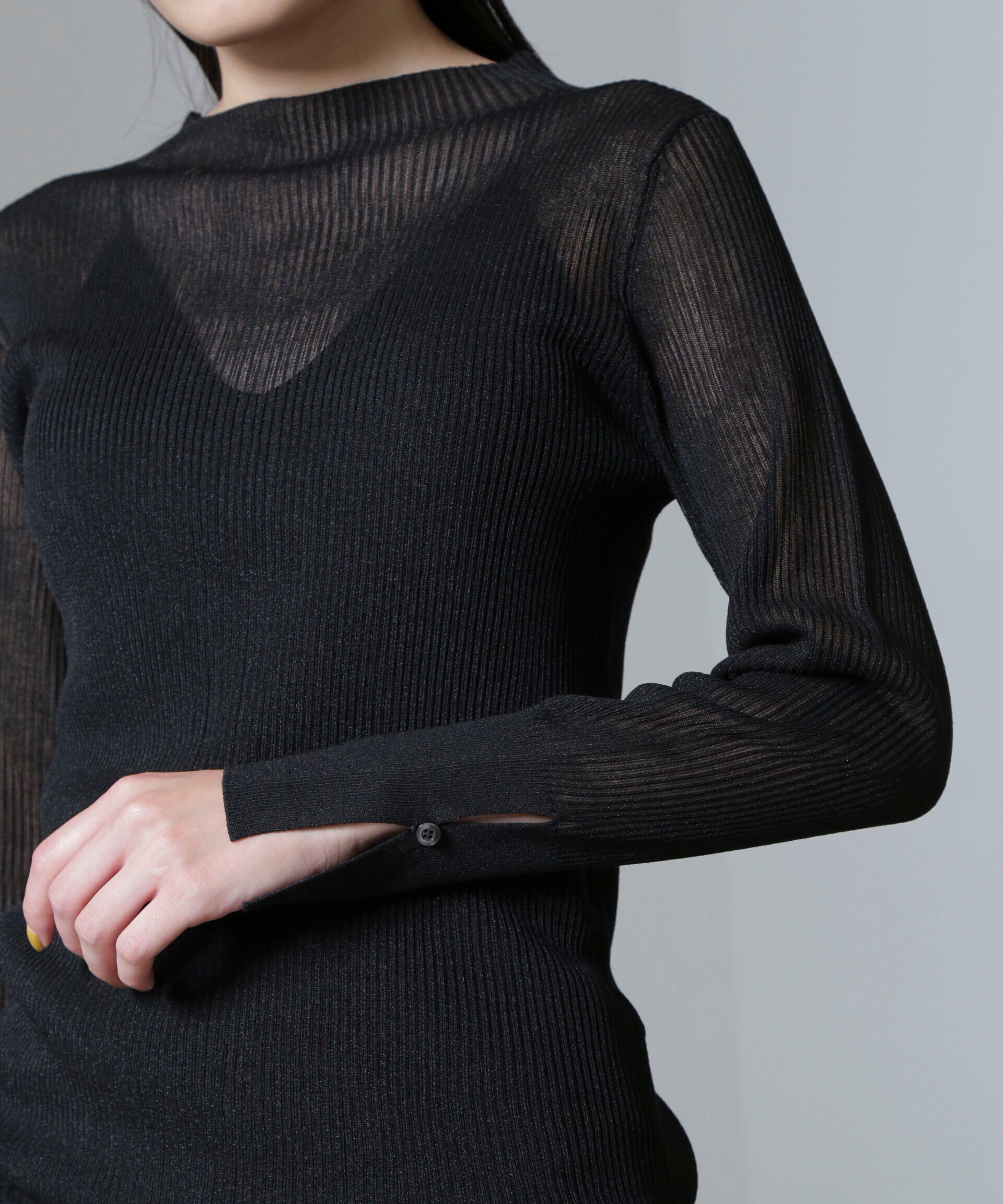 nano･universe「シアーブライトリブニットプルオーバー」|ニット・セーター|