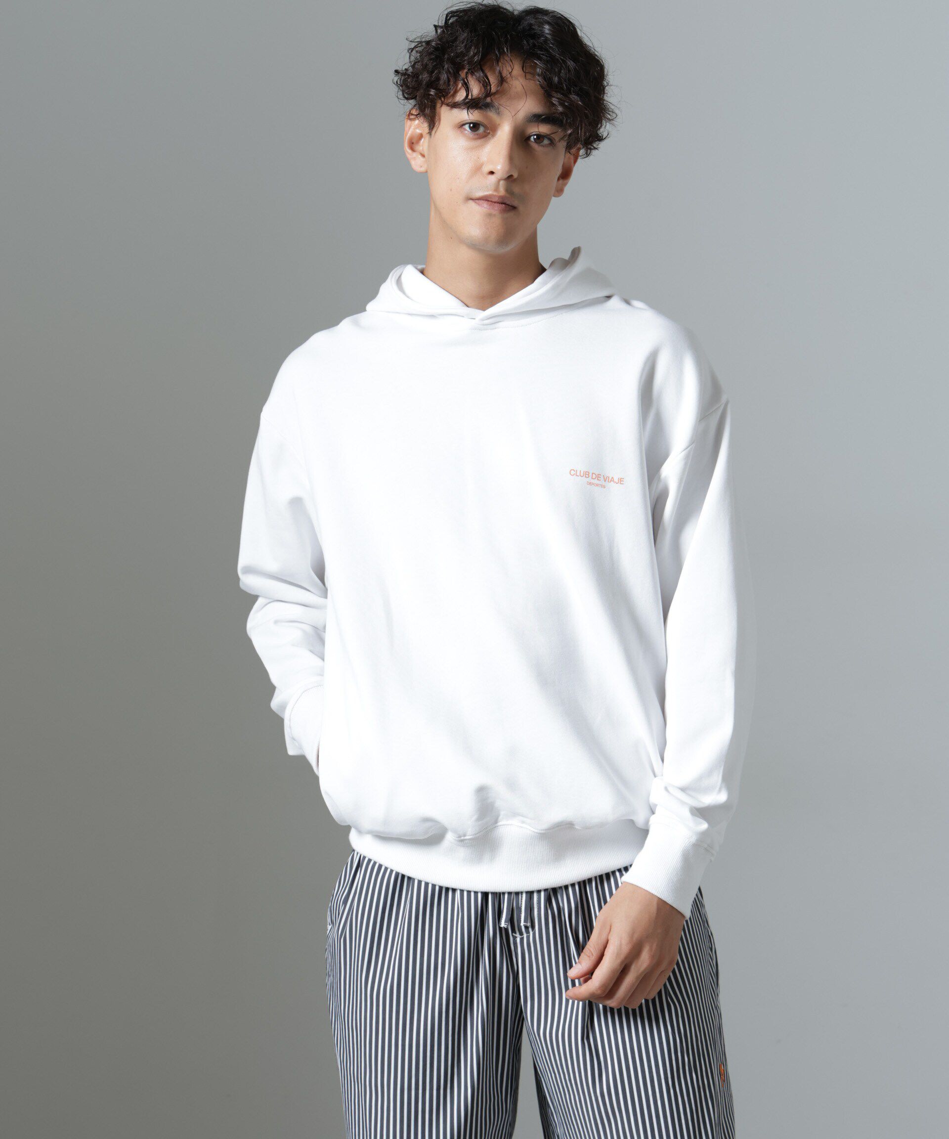 nano･universe「｢NJ/CLUB｣PARKSTOCK プリントスウェットパーカー」|Tシャツ・カットソー|