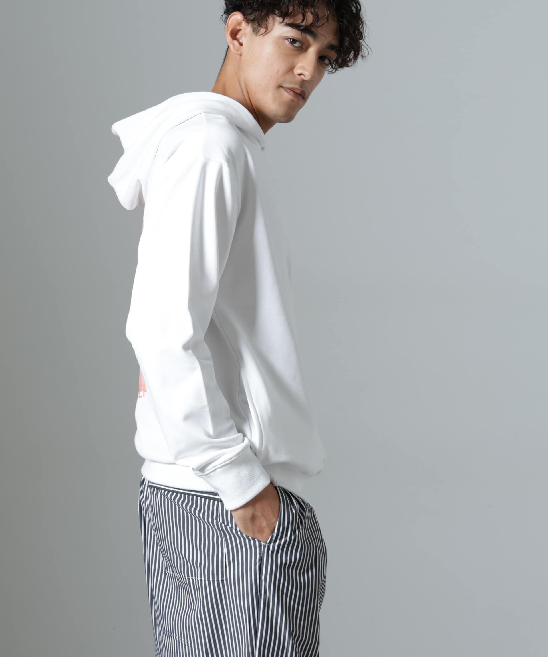 nano･universe「｢NJ/CLUB｣PARKSTOCK プリントスウェットパーカー」|Tシャツ・カットソー|