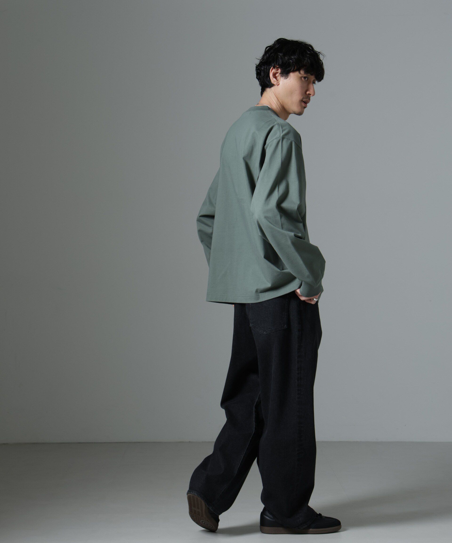 nano･universe「ビッグシルエットワンポイントTシャツ 長袖」|Tシャツ・カットソー|