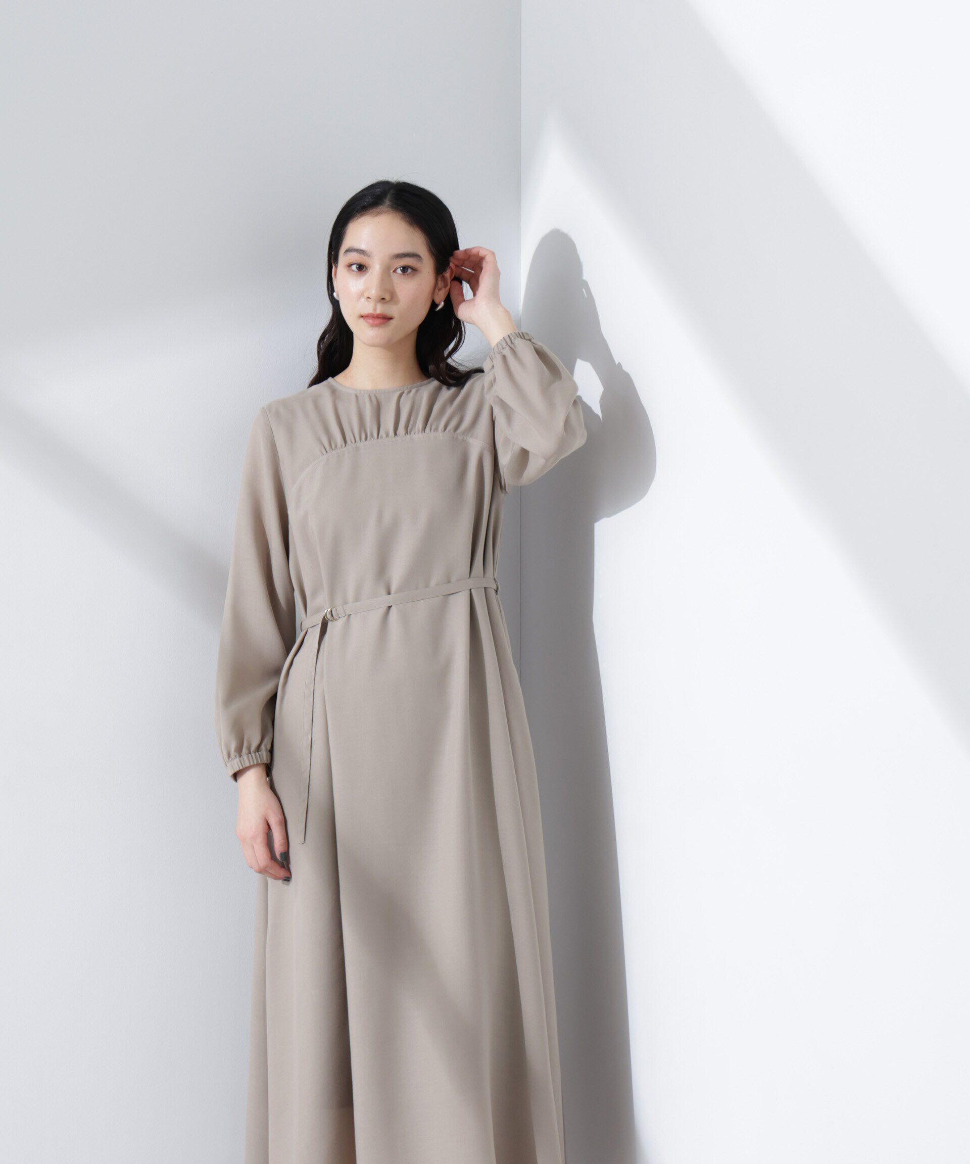 nano･universe「ベルト付きビエラワンピース」|ワンピース|